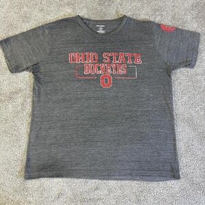 Ohio State Buckeyes Pro Edge Gray Red T-Shirt XL